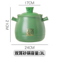 Kitchenware supplier wholesale ceramic cooking pot utensilio de cocina soup pots two ears handle cookware casseroles with lid